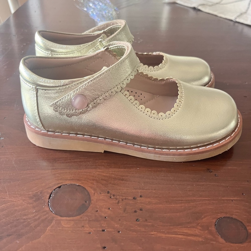 Elephantito Shimmering Gold Mary Jane Shoes